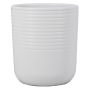 Vaso in ceramica KAVEX con scanalature, bianco opaco, 15,5cm, Ø13,5cm