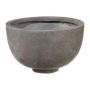 Vaso da fiori rotondo NARUKO, tra l'altro per colonna con piedistallo, 3 pezzi, fibra di vetro, grigio, 35x21,5 cm, 46x29 cm, 53x33 cm