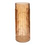 Vaso da fiori in vetro YAINAL con motivo, arancione-trasparente, 30cm, Ø12cm