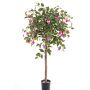 Fuchsia sintetica MINERVA, tronco vero, con fiori, fucsia, 90cm