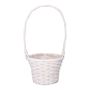 Cesto per fiori BARONIKA con manici, vimini, bianco, 40 cm, Ø 20 cm