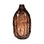 Vaso a bottiglia in vetro CLIFFORD con venature, marrone-trasparente, 22cm, Ø11,3cm