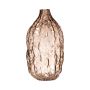 Vaso a bottiglia in vetro CLIFFORD con venature, beige-trasparente, 22 cm, Ø 11,3 cm