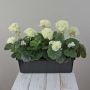 Gerani artificiali FLOREANA in fioriera, 3 pezzi, bianchi, 40x15x35 cm