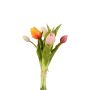 Mazzo di tulipani artificiali LEANA, rosa-arancione, 30 cm, Ø 20 cm