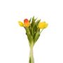 Mazzo di tulipani artificiali LEANA, giallo-verde-arancione, 30 cm, Ø 20 cm