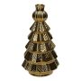 Bottiglia decorativa Albero di Natale BRIXON, motivo a foglie, ceramica, oro metallizzato, 20,3cm, Ø12cm
