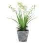 Fiore artificiale mughetto ZORKLEM in vaso decorativo, bianco, 22 cm