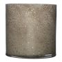 Cilindro in vetro per candele SANYA EARTH, screziato, grigio-oro, 12cm, Ø12cm