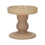 Portacandela a cilindro KLEOFINA in vetro, con base, beige opaco, 8,5cm, Ø8,5cm
