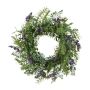 Ghirlanda artificiale lavanda, rosmarino, felce NOPLI, viola, Ø45 cm