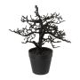 Albero artificiale faggio BONKA, senza foglie, vaso decorativo, nero, 24 cm