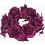 Anello per candele artificiale INGA, rose, ortensia, viola, Ø15cm