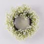 Ghirlanda di fiori artificiali con gypsophila CECILIA, bianco crema, Ø 35 cm