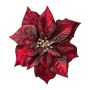 Stella di Natale in velluto SINFE, rosso bordeaux, Ø18cm