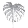Foglia artificiale Philodendron Monstera Deliciosa MENKIS, argento metallizzato, 90 cm