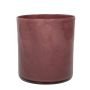 Cilindro in vetro per candele SANYA EARTH, rosso bordeaux, 12cm, Ø12cm