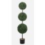 Bussolo artificiale a 3 sfere TOM, vaso decorativo, crossdoor, tronco artificiale, 125 cm