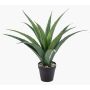 Agave americana artificiale QUINTINUS, vaso decorativo, crossdoor, verde, 45 cm