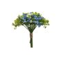 Mazzo di fiori artificiali LITAGO, verde-blu-crema, 23 cm
