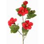 Ramo decorativo di ibisco TELSIMA con fiori, rosso, 80 cm