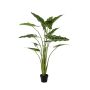 Pianta artificiale Alocasia Sanderiana MUNAY in vaso decorativo, verde, 140 cm