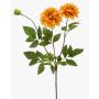 Fiore decorativo dalia NAXOS con fiori, giallo-arancio, 70 cm