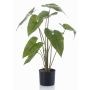 Pianta artificiale Alocasia Zebrina LEFKA con radici, verde, 75 cm