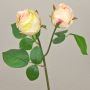 Fiore artificiale rosa RENATUS, rosa crema, 45 cm, Ø6-8 cm