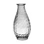 Vaso decorativo a bottiglia FEMIGIO in vetro, motivo struttura, trasparente, 14cm, Ø7cm