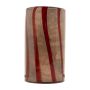 Vaso di vetro a cilindro ELISEO, motivo a linee, marrone-arancione-trasparente, 25 cm, Ø14 cm