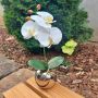 Fiore artificiale orchidea Phalaenopsis NAPIRAI, vaso, bianco, 30 cm