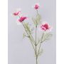 Ramo decorativo con fiori di calendula PRESTIOSA, bianco-rosa, 75 cm