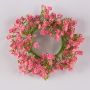 Corona artificiale di gypsophila LITAGO, rosa-rosa, Ø 20 cm