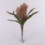 Guzmania artificiale in velluto WALFRIEDE su bastoncino, rosa antico, 50cm