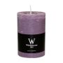 Candela a pilastro AURORA, malva, 10cm, Ø6,8cm, 42h - Made in Germany