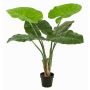 Pianta artificiale Alocasia Calidora NICAS, vaso decorativo, verde, 90 cm