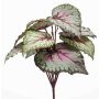 Pianta artificiale begonia foglia BLAROM su bastone, crossdoor, grigio-rosa, 25 cm