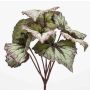 Pianta artificiale Begonia foglia BLAROM su bastone, crossdoor, grigio-lilla, 25 cm