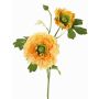 Ramo artificiale Ranuncolo SAGARA, giallo-arancione, 45 cm, Ø5-8 cm