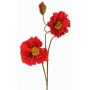 Ramo di papavero artificiale PEJA, rosso, 90cm, Ø11-13cm
