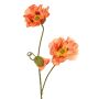Ramo di papavero artificiale PEJA, pesca, 90 cm, Ø 11-13 cm