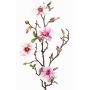 Ramo di magnolia artificiale MARGA, rosa-fucsia, 80cm, Ø7-8cm