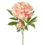 Peonia artificiale WARDUAN, Eco Collection, salmone, 65 cm, Ø 15 cm