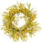 Ghirlanda artificiale di mimosa e gypsophila MAFARA, giallo-bianco, Ø 35 cm