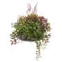Composizione floreale artificiale Lavanda Impatiens DANFIR, menta, trifoglio, felce, bianco-lilla-verde, 50 cm, Ø 32 cm