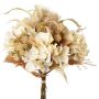 Mazzo di fiori artificiali ortensia cardo sferico FISMA, crema-marrone, 45 cm