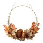 Ghirlanda decorativa autunnale WIMRA, ortensia, rosa, marrone-arancione, Ø 50 cm