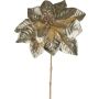 Fiore artificiale stella di Natale MERVLON, color champagne, 65 cm