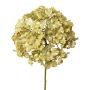 Fiore decorativo ortensia IGMYR, verde metallizzato, 65 cm